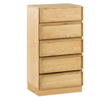 Taiana kommode i mdf og egetræsfinér B100 cm - Natur