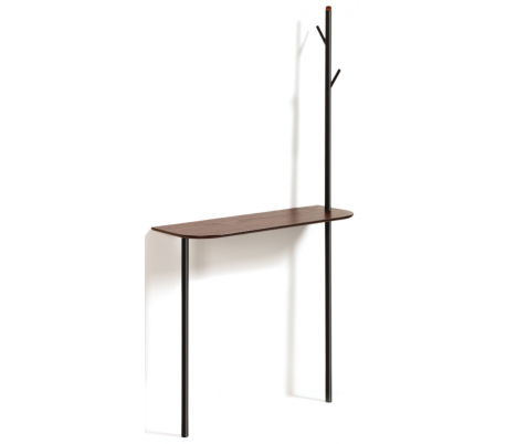 Belgrad garderobe i metal og mdf H175 cm - Hvid/Natur