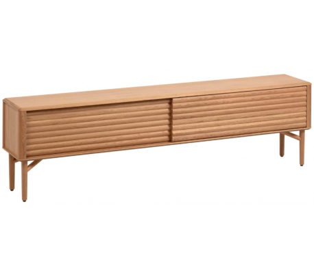 Delsie sengebord i akacietræ H55 cm - Sort/Natur