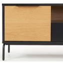 Kyoko tvbord i cedertræ og mdf B150 cm - Sort/Natur