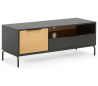 Savoi tvbord i mdf og egetræsfinér B120 cm - Sort/Natur