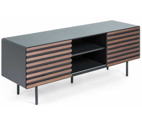 Norfort tvbord i mdf og ask finér B136 cm - Sort/Guld