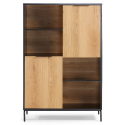 Savoi sideboard i mdf og egetræsfinér B165 cm - Sort/Natur