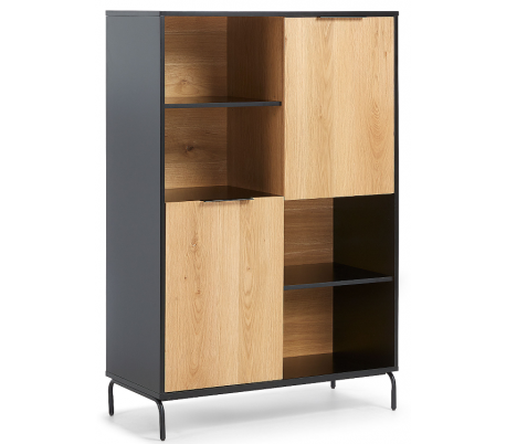 Savoi sideboard i mdf og egetræsfinér B165 cm - Sort/Natur