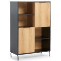 Savoi sideboard i mdf og egetræsfinér B165 cm - Sort/Natur