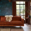 3-personers sofa i velour B277 cm - Rust