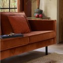3-personers sofa i velour B277 cm - Rust
