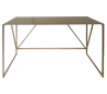 Skrivebord i metal 119,5 x 50 cm - Antik guld