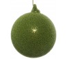 Julekugle i glas Ø8 cm - Skovgrøn