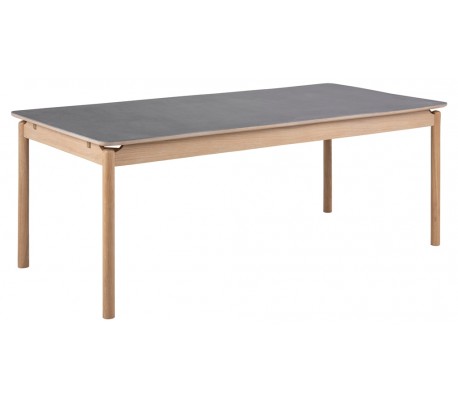 Amble Spisebord i metal og melamin 160 x 90 cm - Sort/Sort marmor