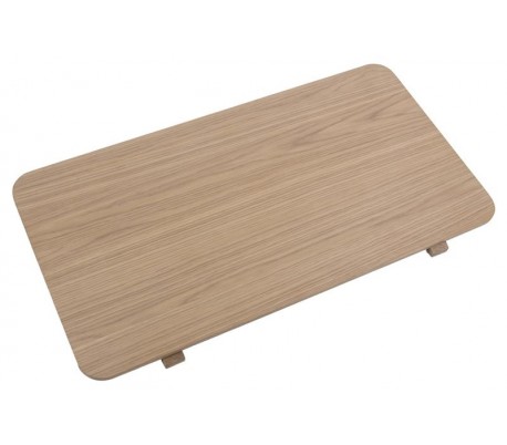 Asbaek Spisebord i egetræ og keramik 200 x 95 cm - Gråsort/Natur