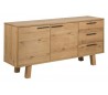 Chara Sideboard i træ og finér 150 x 40 cm - Vild eg