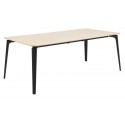 Connect Sofabord i stål og egetræsfinér 140 x 70 cm - Sort/Natur