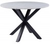 Heaven Spisebord i metal og marmor Ø110 cm - Sort/Hvid marmor