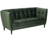 Jonna 2,5 personers sofa i velour B182 cm - Skovgrøn