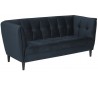 Jonna 2,5 personers sofa i velour B182 cm - Marineblå
