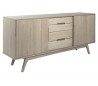 Marte Sideboard i egetræ og egetræsfinér B180 cm - Hvidpigmenteret eg