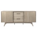 Mallow Sideboard i metal og melamin B165 cm - Sort/Vild eg