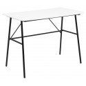 Neptun Skrivebord i metal og melamin 110 x 50 cm - Sort/Hvid