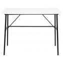 Neptun Skrivebord i metal og melamin 110 x 50 cm - Sort/Hvid