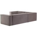 Blok hjørnesofa i velour ripcurl 320 x 230 cm - Grå