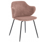Suanne spisebordsstol i velour ripcurl H79 cm - Sort/Pink