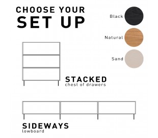 Modul B kabinet med 2 skuffer B100 cm - Sand 2