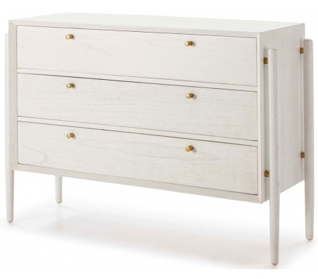 Kommode i træ H90 x B125 cm - Sort/Brun