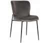 Darby spisebordsstol i velour H84,5 cm - Sort/Stengrå