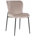 Darby spisebordsstol i velour H84,5 cm - Sort/Stengrå