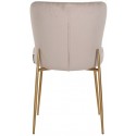 Odessa spisebordsstol i velour H84,5 cm - Børstet guld/Stengrå