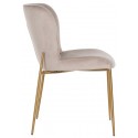 Odessa spisebordsstol i velour H84,5 cm - Børstet guld/Stengrå