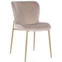 Odessa spisebordsstol i velour H84,5 cm - Børstet guld/Stengrå