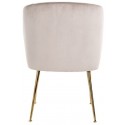 Cannon spisebordsstol i velour H84 cm - Børstet guld/Stengrå