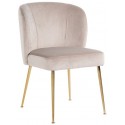 Cannon spisebordsstol i velour H84 cm - Børstet guld/Stengrå