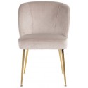 Cannon spisebordsstol i velour H84 cm - Børstet guld/Stengrå