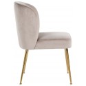 Cannon spisebordsstol i velour H84 cm - Børstet guld/Stengrå