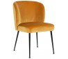 Fallon spisebordsstol i velour H84 cm - Sort/Guld