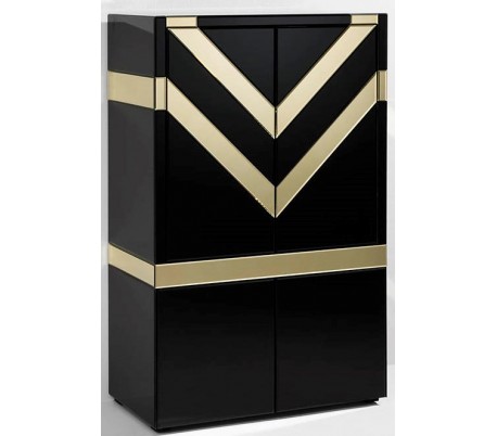 Vitrine skænk i træ B160 cm - Brun