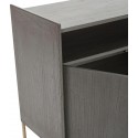 Sideboard i metal og træ H94 x B180 cm - Sort/Natur