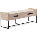 Sideboard i metal og træ H94 x B180 cm - Sort/Natur