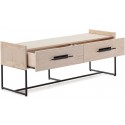 Sideboard i metal og træ H94 x B180 cm - Sort/Natur