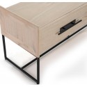 Sideboard i metal og træ H94 x B180 cm - Sort/Natur