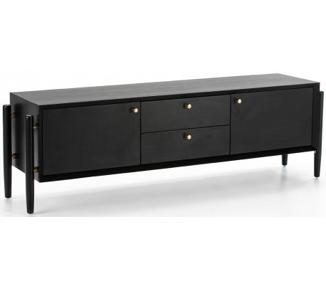 Tvbord i træ H50 x B160 cm - Antik hvid