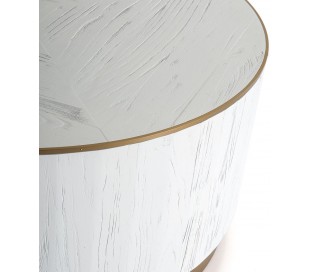 Konsolbord i metal og træ B150 cm - Antik hvid/Antik guld 2