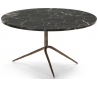 Sofabord i marmor og metal Ø82 cm - Antik guld/Sort marmor