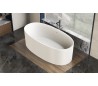 Ideavit Solidcliff fritstående badekar 175 x 88 cm Solid surface - Mat hvid