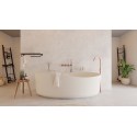 Ideavit Solidcliff fritstående badekar 175 x 88 cm Solid surface - Mat hvid