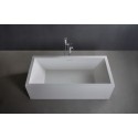 Ideavit Solidvitas fritstående badekar 200 x 100 cm Solid surface - Mat hvid
