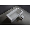 Ideavit Solidvitas fritstående badekar 200 x 100 cm Solid surface - Mat hvid